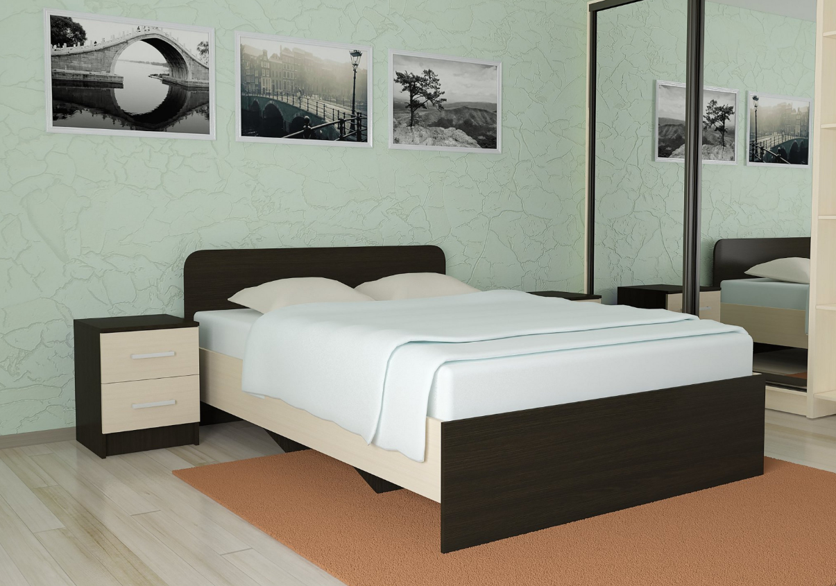 Кровать ЛДСП без ящиков 1,6*2